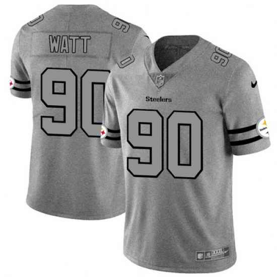 Nike Steelers 90 T J  Watt 2019 Gray Gridiron Gray Vapor Untouchable Limited Jersey